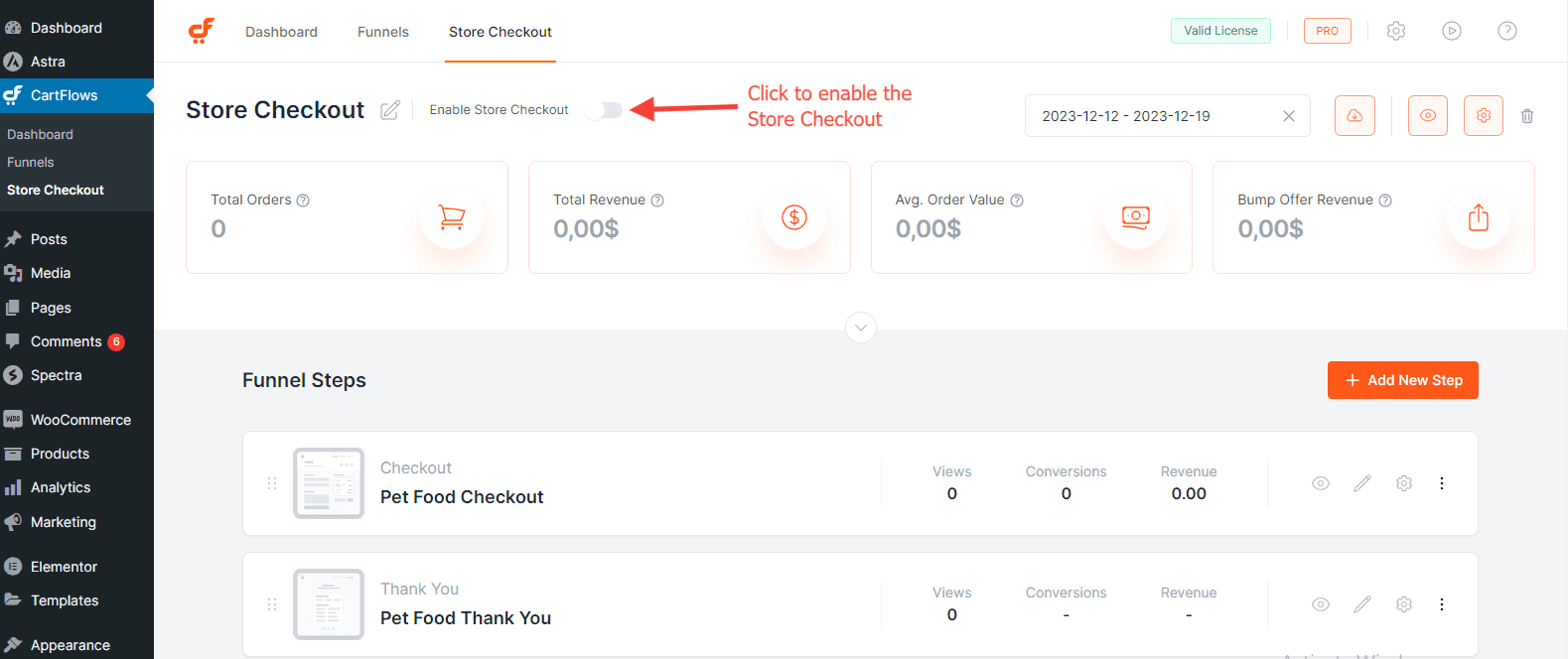 CartFlows Store Checkout Publish Template