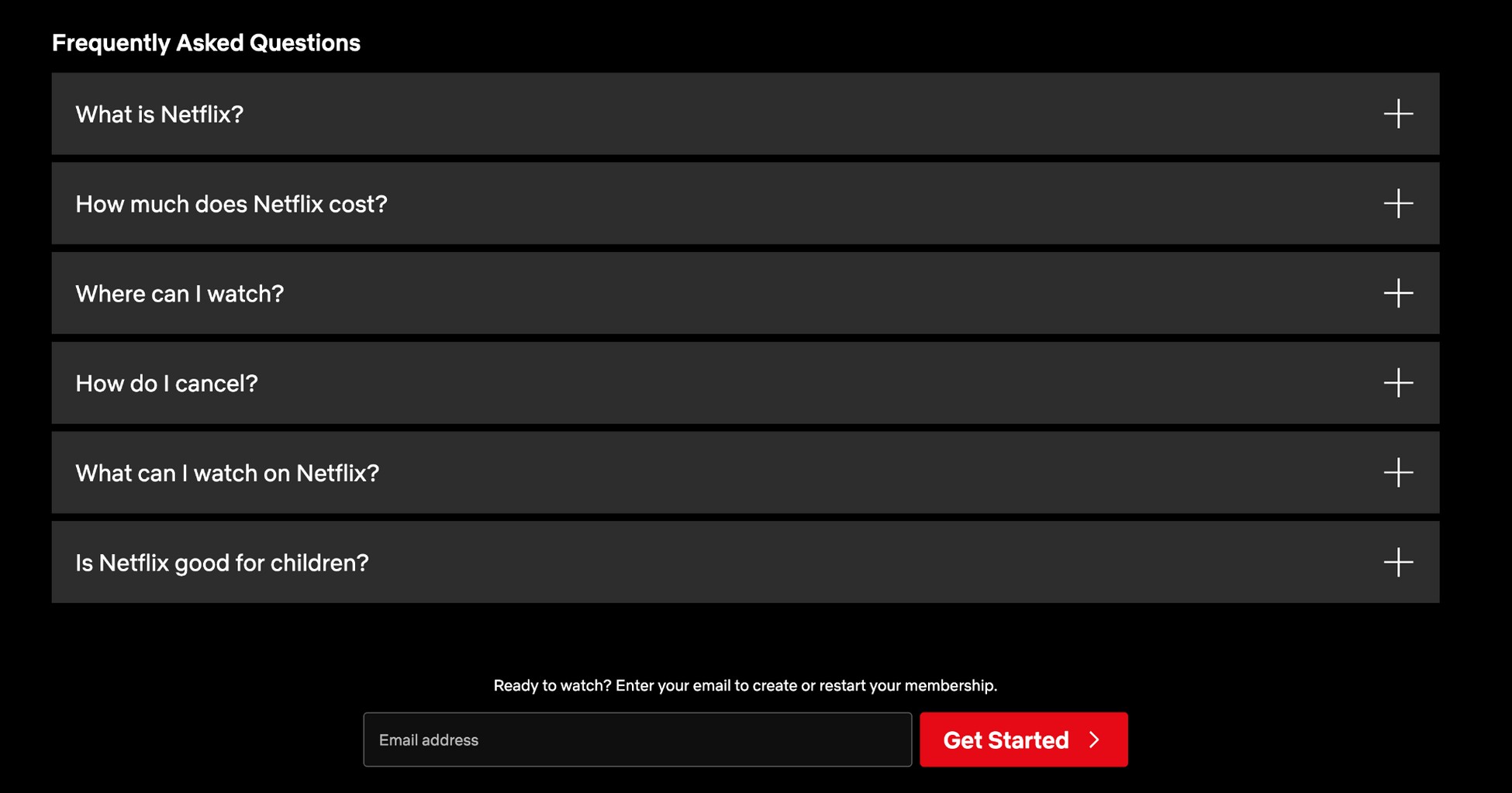 Netflix FAQ