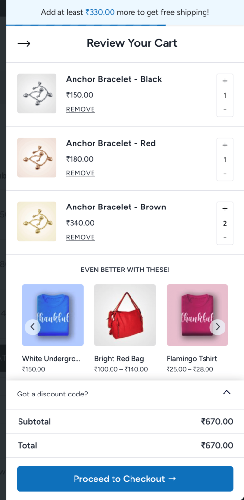 free shipping incentives.
