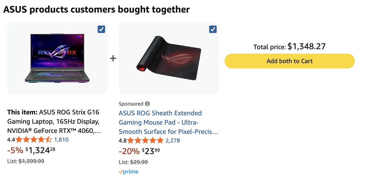 Amazon Product Upsell