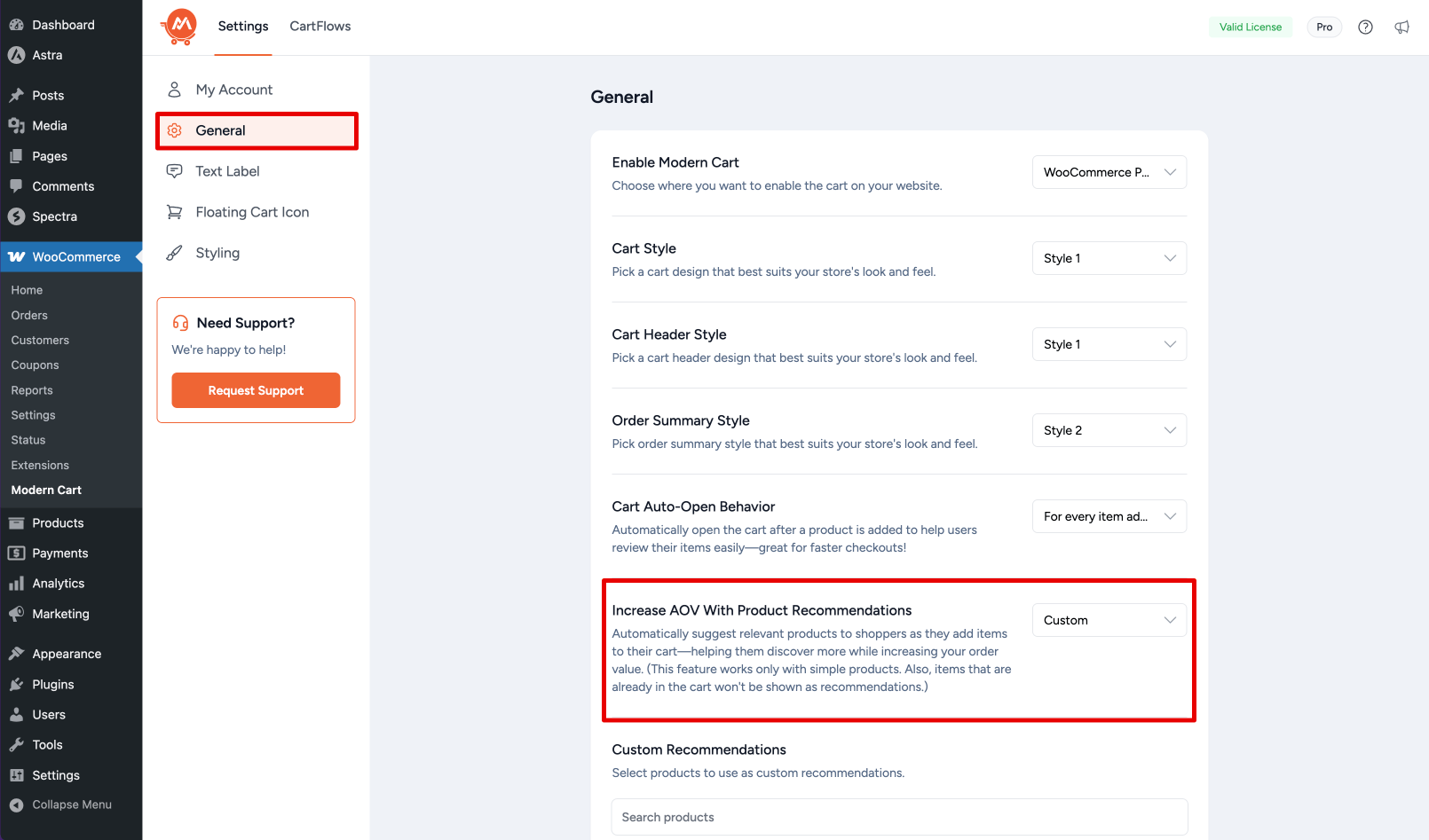 Increase AOV With Product Recommendations Setting