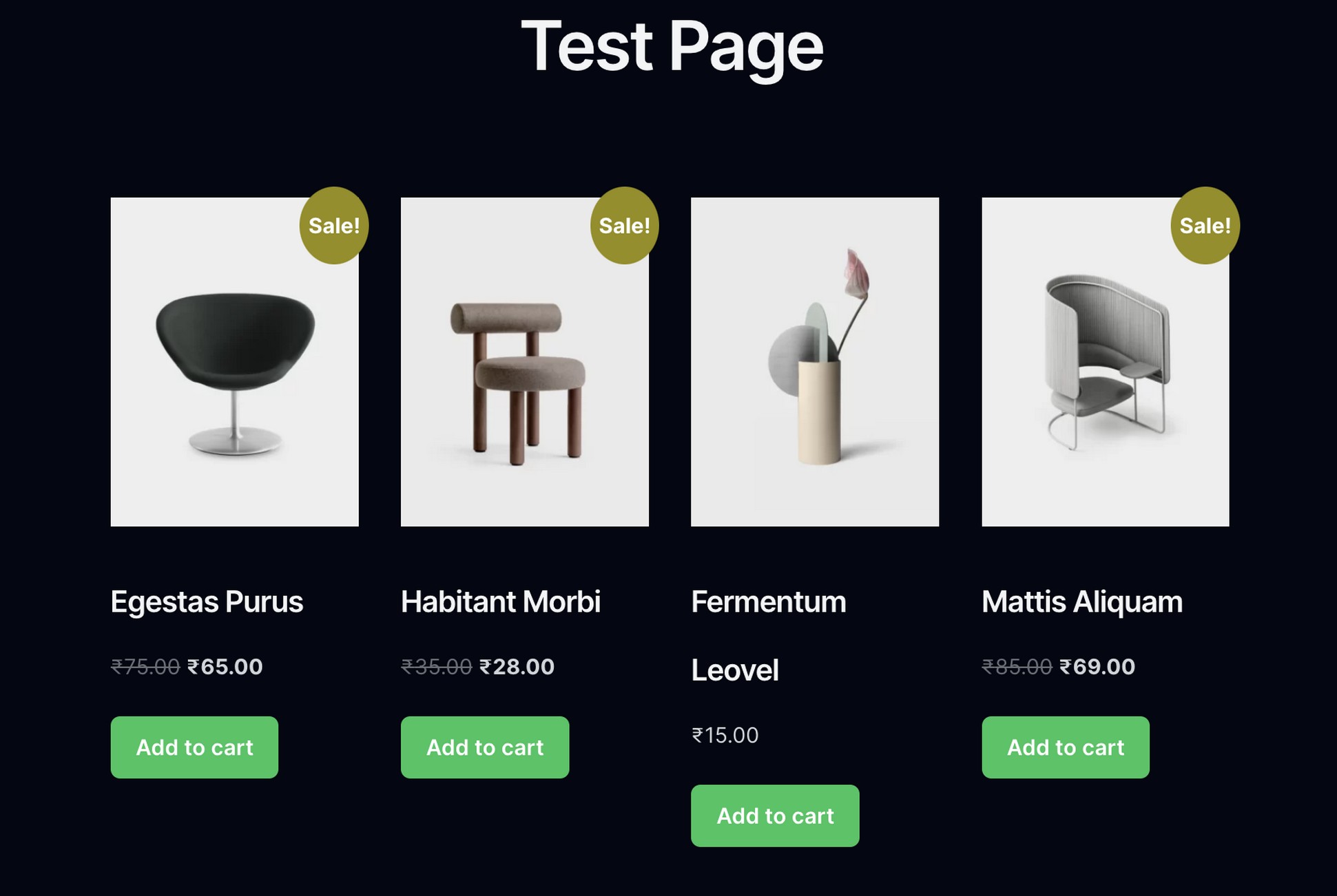 The best selling product shortcode.