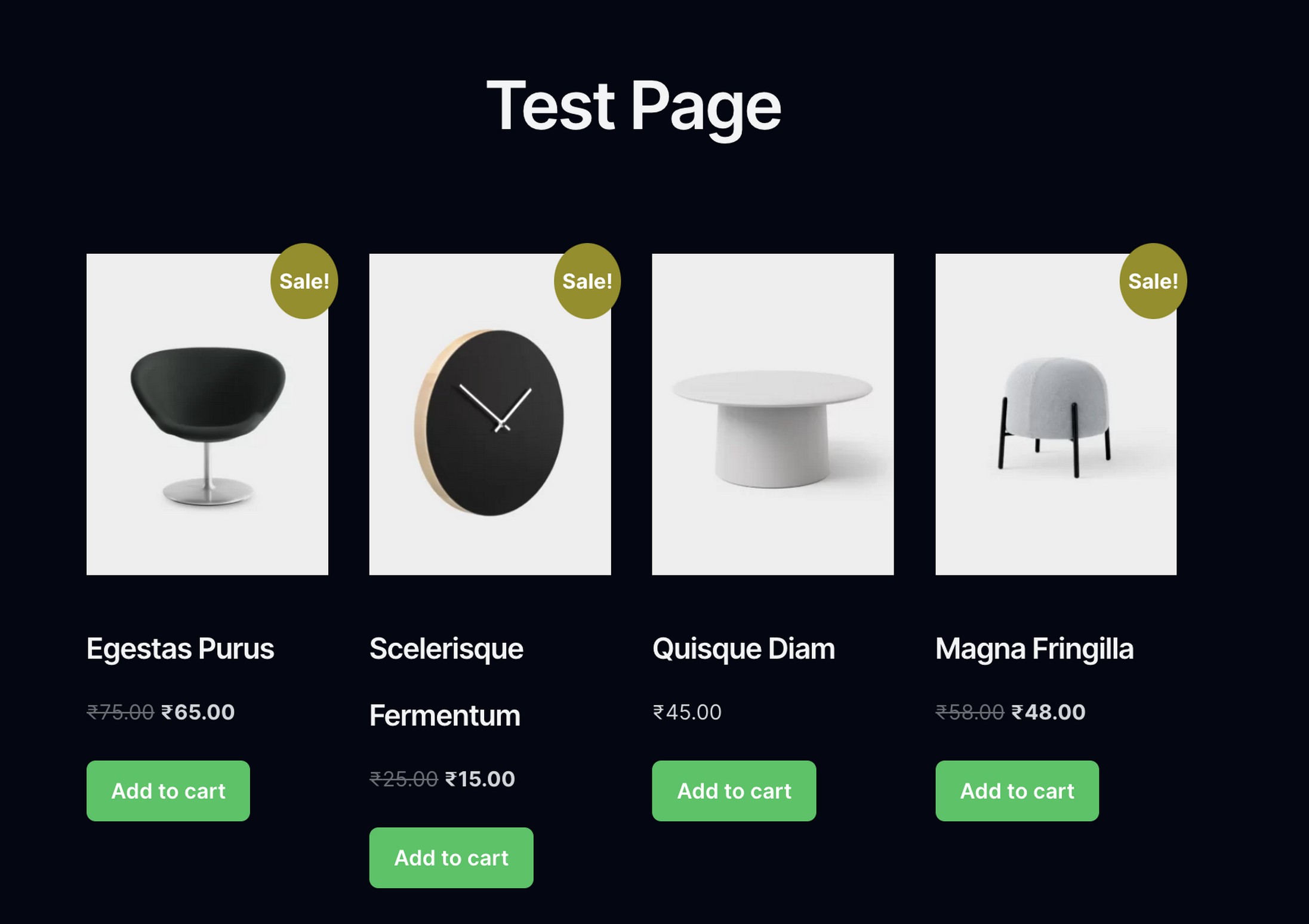 The recent products shortcode will display all the products that have been recently added to your inventory.